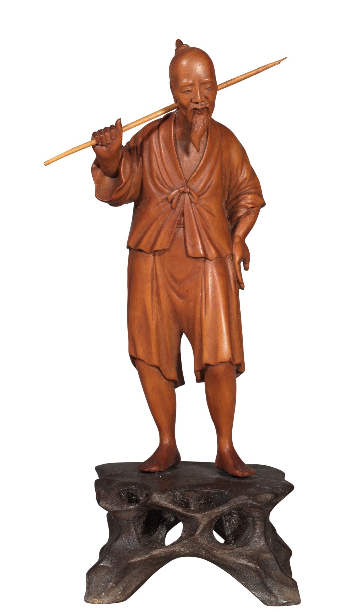 <h2>渔夫</h2><p>作者：严德晖</p><p>创作年代：年代不详</p><p>规格：17.3cm×6.4cm×5.7cm</p><p>品类：雕塑</p>
